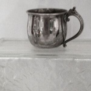 Silver-Plated baby cup "Pot Bell" Cup ~Vintage~